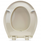 Bemis 200E4 (Biscuit/Linen) Premium Plastic Soft-Close Round Toilet Seat Bemis
